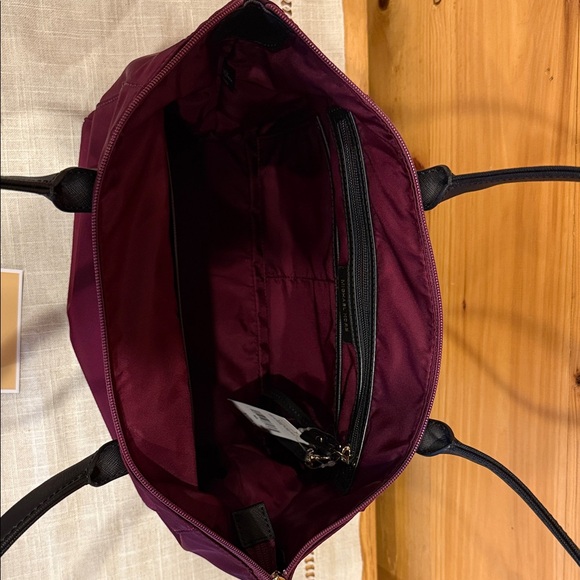 Michael Kors Deep Red Tote with Black Accents (Nylon Kelsey) - Picture 5 of 6